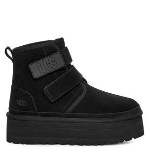 NIB UGG Neumel Platform Boot Velcro in Black- size 10